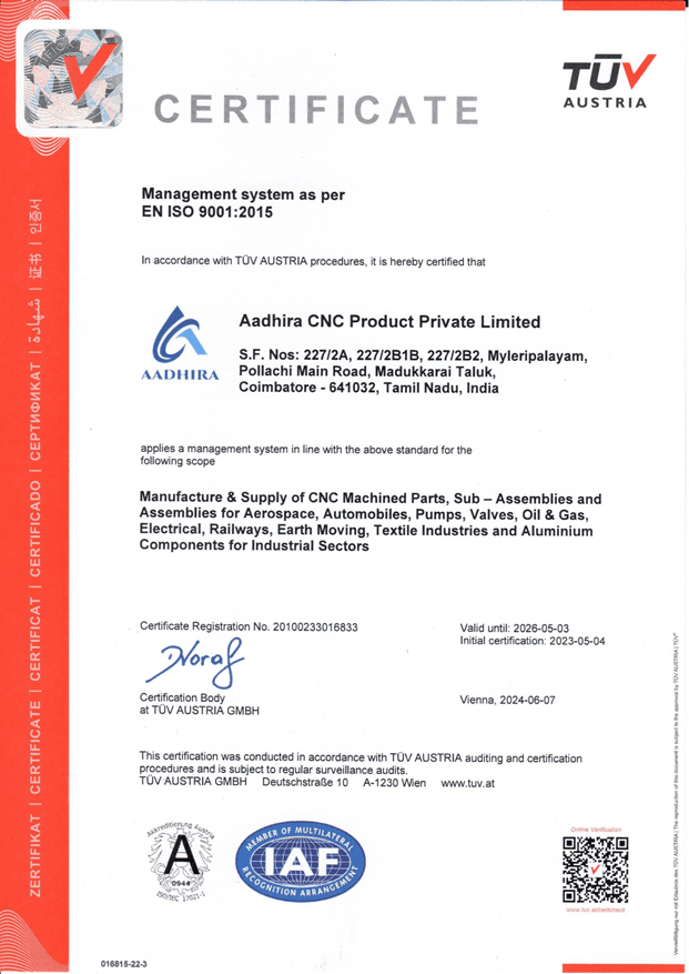 ISO 9001:2015 Certificate